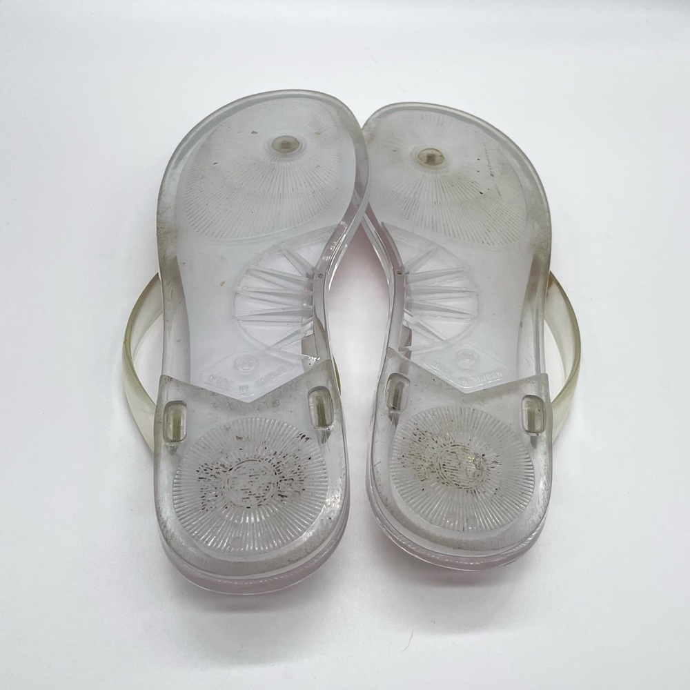 Vineyard Vines Jelly Flip Flops Pink and White Checkered - Picture 5 of 6